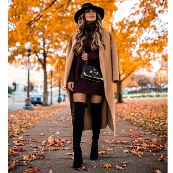 đź’•STUART WEITZMANđź’• Mara Over the Knee Boot ~ Black Suede 8.5 New Without Box - Picture 4 of 16